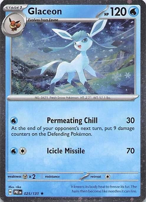 Glaceon (025/131) (Cosmos Holo) [Miscellaneous Cards] | Devastation Store