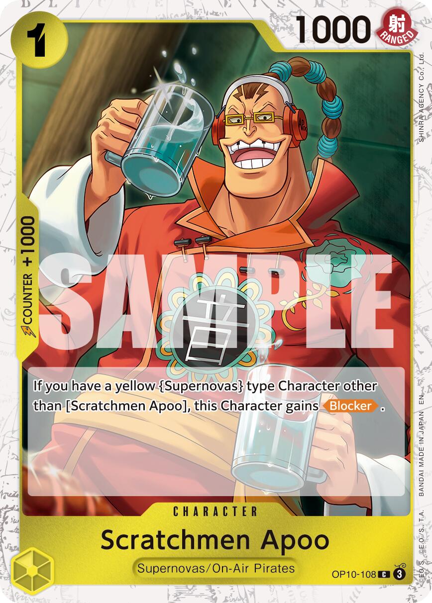 Scratchmen Apoo (OP10-108) (Pirate Foil) [Premium Booster -The Best- Vol. 2] | Devastation Store