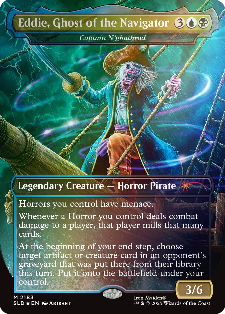 Eddie, Ghost of the Navigator - Captain N'ghathrod (Rainbow Foil) [Secret Lair Drop Series] | Devastation Store