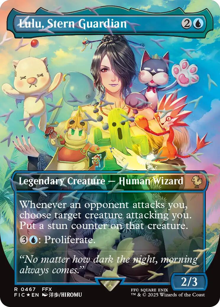Lulu, Stern Guardian (Borderless) (Chocobo Track Foil) [FINAL FANTASY Commander] | Devastation Store