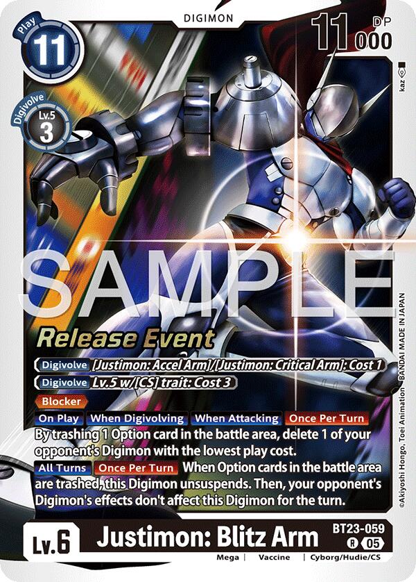 Justimon: Blitz Arm [BT23-059] [Hackers' Slumber Release Event Cards] | Devastation Store