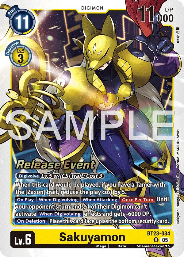 Sakuyamon [BT23-034] [Hackers' Slumber Release Event Cards] | Devastation Store