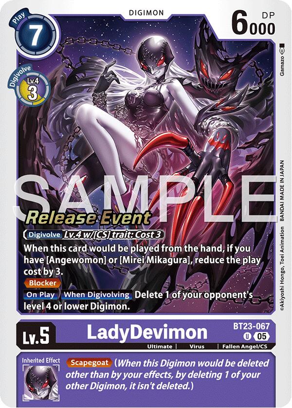LadyDevimon [BT23-067] [Hackers' Slumber Release Event Cards] | Devastation Store