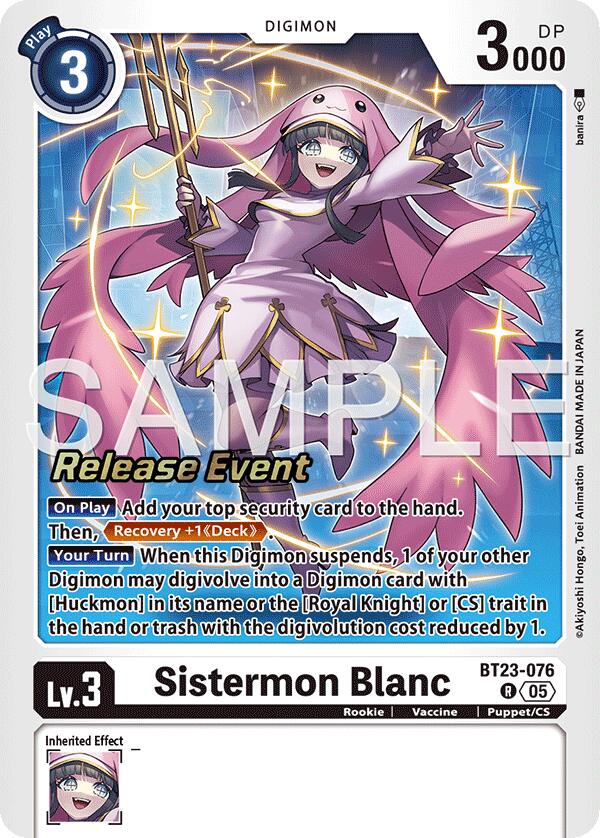 Sistermon Blanc [BT23-076] [Hackers' Slumber Release Event Cards] | Devastation Store