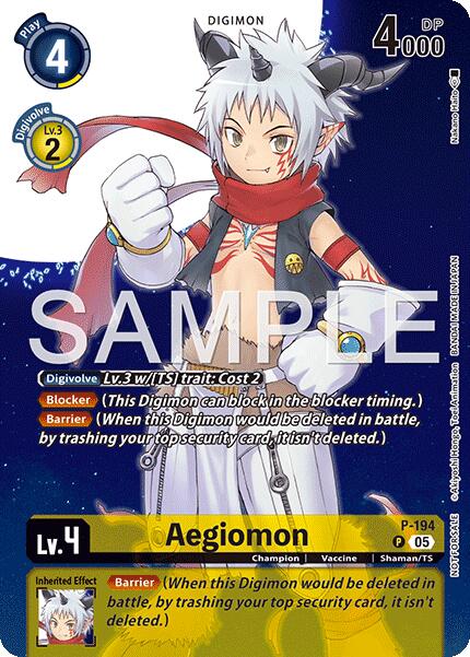 Aegiomon [P-194] (Digimon Story: Time Stranger Promo Pack) [Promotional Cards] | Devastation Store