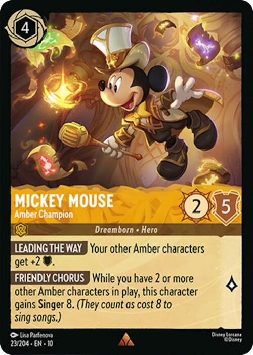 Mickey Mouse - Amber Champion (23/204) [Whispers in the Well] | Devastation Store