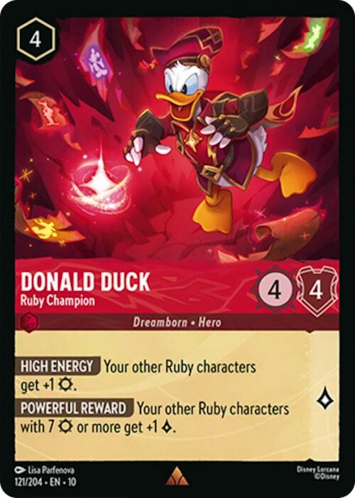 Donald Duck - Ruby Champion (121/204) [Whispers in the Well] | Devastation Store