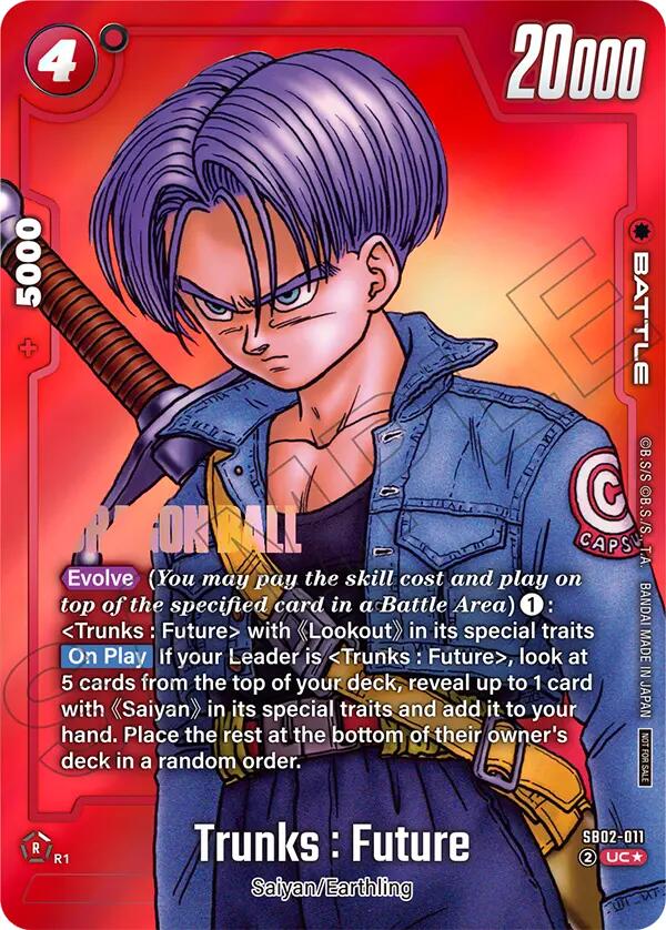 Trunks : Future (SB02-011) (Limited Pack MANGA Version 02) [Fusion World Promotion Cards] | Devastation Store