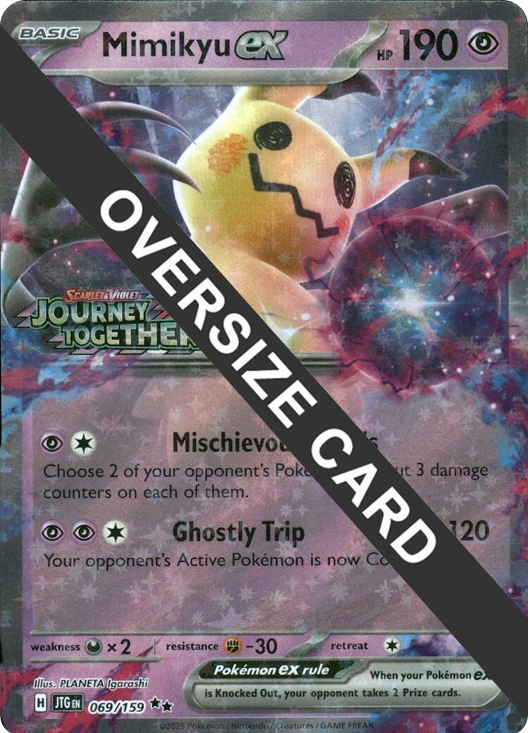 Mimikyu ex (069/159) (Journey Together Stamped) (Jumbo Card) [Miscellaneous Cards] | Devastation Store