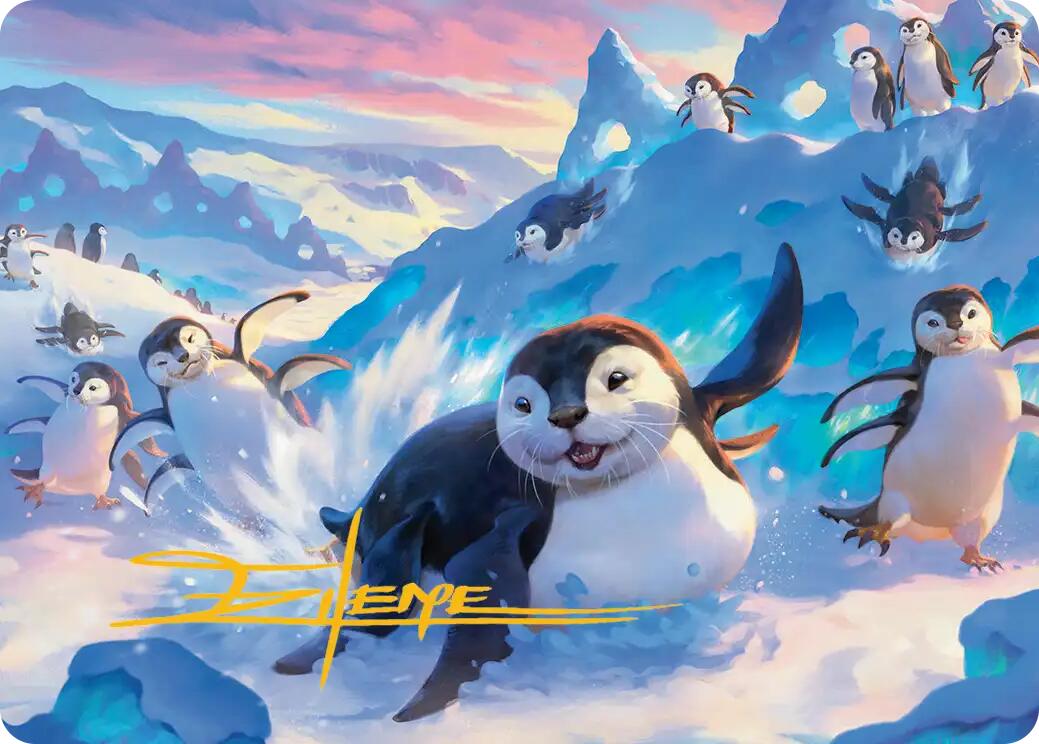 Otter-Penguin Art Card (Gold-Stamped Signature) [Avatar: The Last Airbender Art Series] | Devastation Store