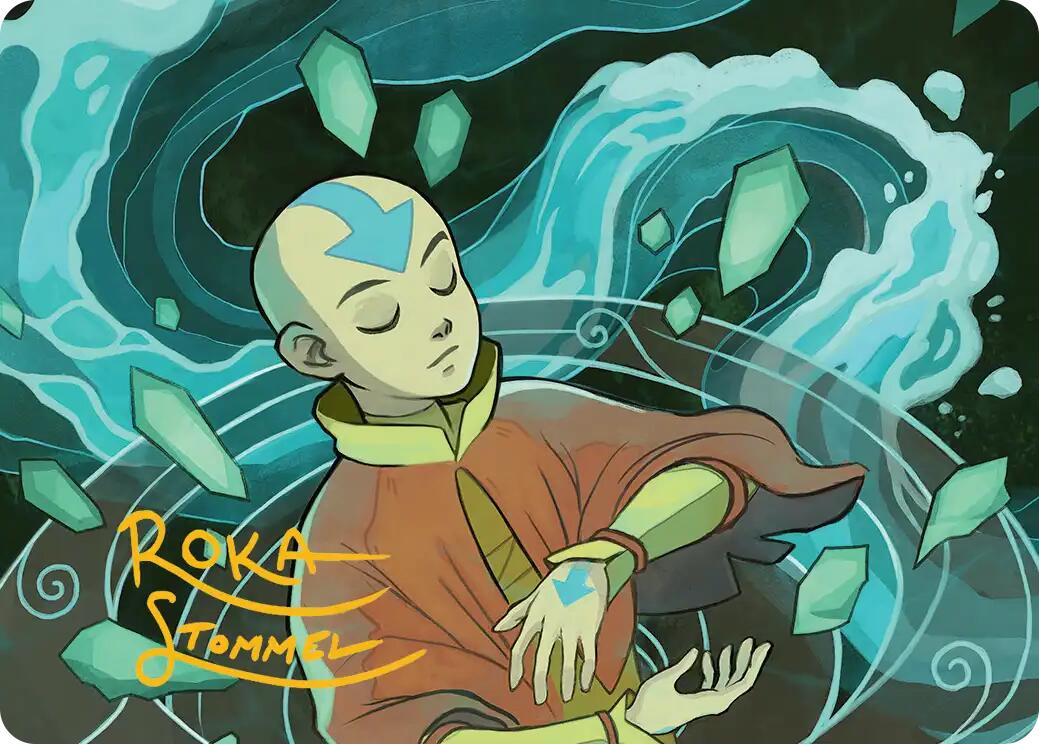 Aang, at the Crossroads Art Card (Gold-Stamped Signature) [Avatar: The Last Airbender Art Series] | Devastation Store