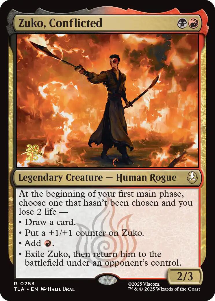 Zuko, Conflicted [Avatar: The Last Airbender Prerelease Cards] | Devastation Store