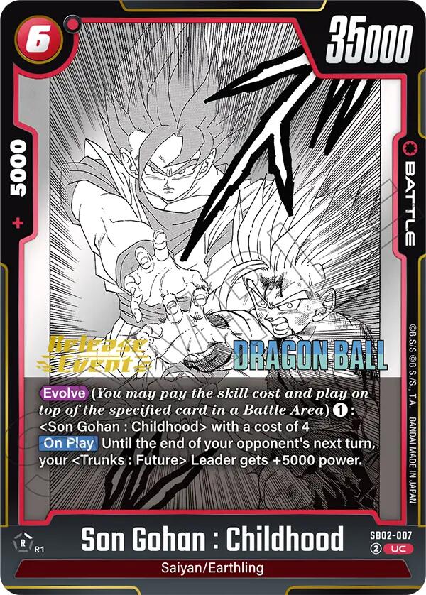 Son Gohan : Childhood (SB02-007) [Manga Booster 02 Release Event Cards] | Devastation Store