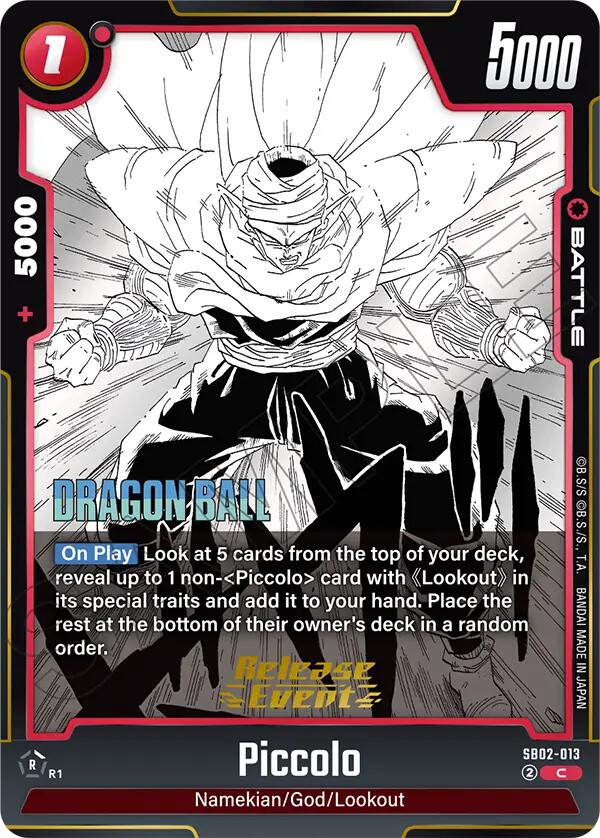 Piccolo (SB02-013) [Manga Booster 02 Release Event Cards] | Devastation Store