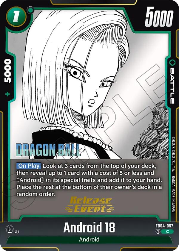 Android 18 [Manga Booster 02 Release Event Cards] | Devastation Store