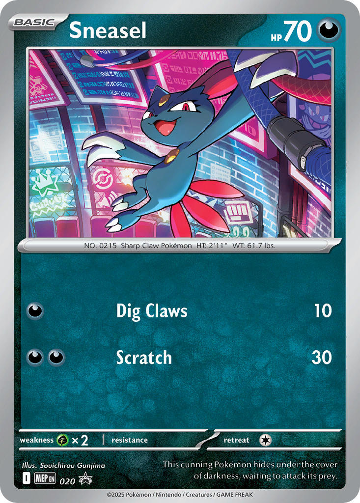 Sneasel (020) (Cosmos Holo) [Mega Evolution Promo] | Devastation Store