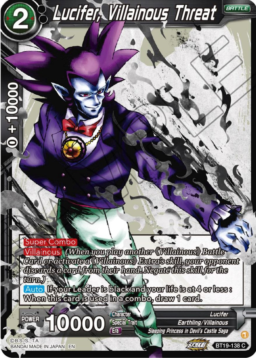 Lucifer, Villainous Threat (BT19-138) [Fighter's Ambition] | Devastation Store