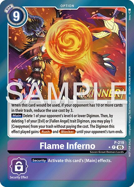 Flame Inferno [P-219] (Official Store Tournament 2026 Vol. 1 Winner) [Promotional Cards] | Devastation Store