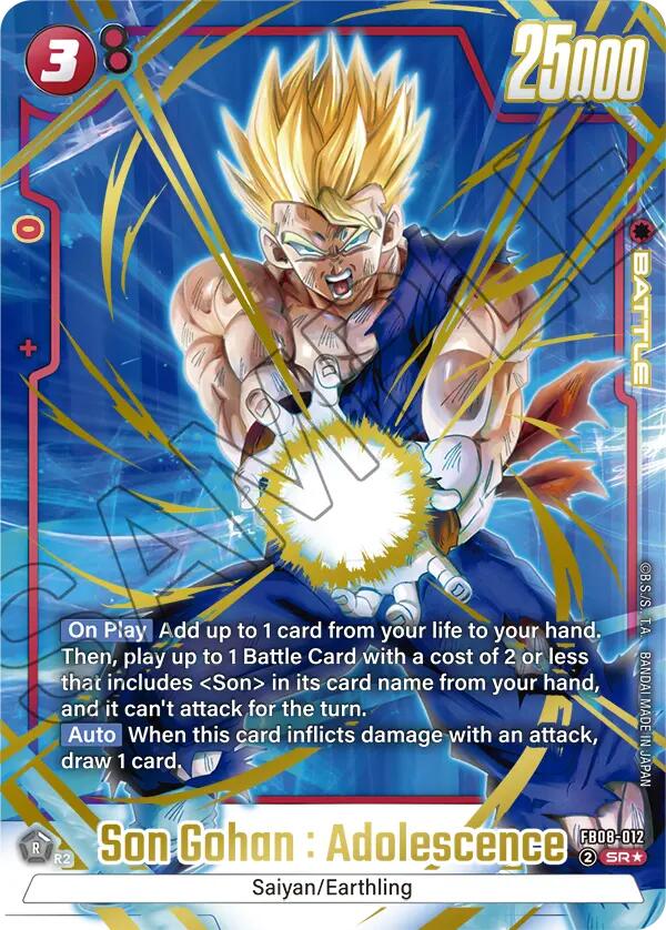 Son Gohan : Adolescence (FB08-012) (Alternate Art) [Saiyan's Pride] | Devastation Store