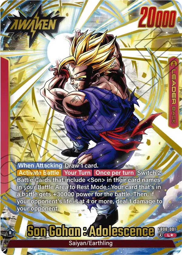 Son Gohan : Adolescence (FB08-001) (Alternate Art) [Saiyan's Pride] | Devastation Store
