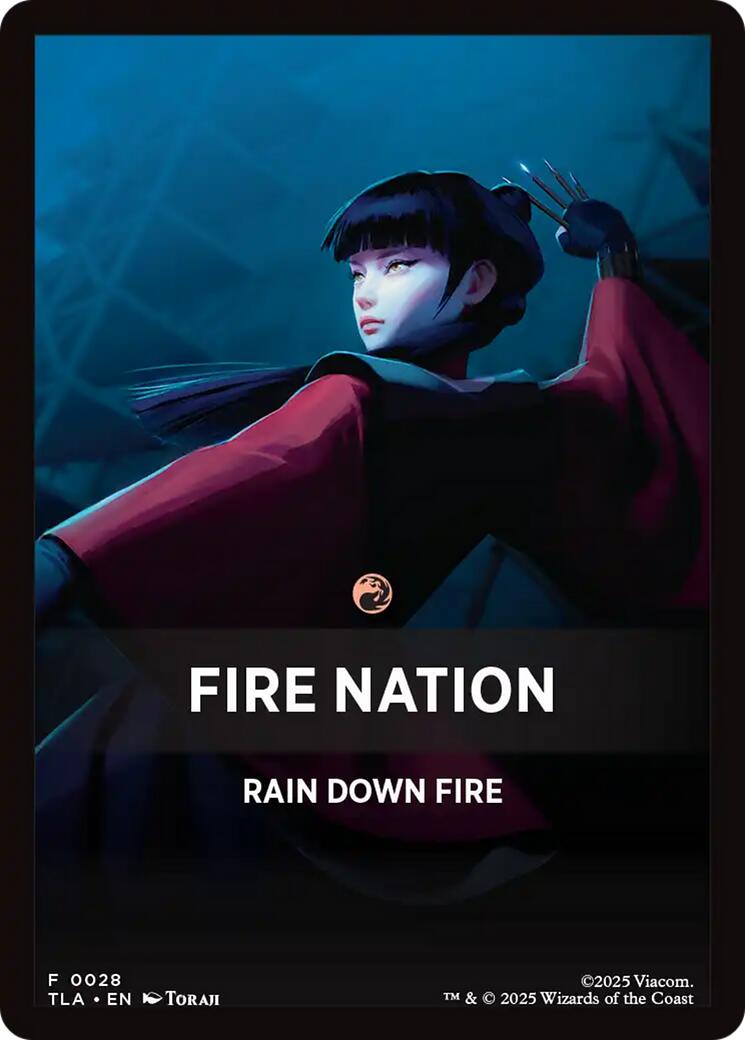 Fire Nation Theme Card [Avatar: The Last Airbender Tokens] | Devastation Store