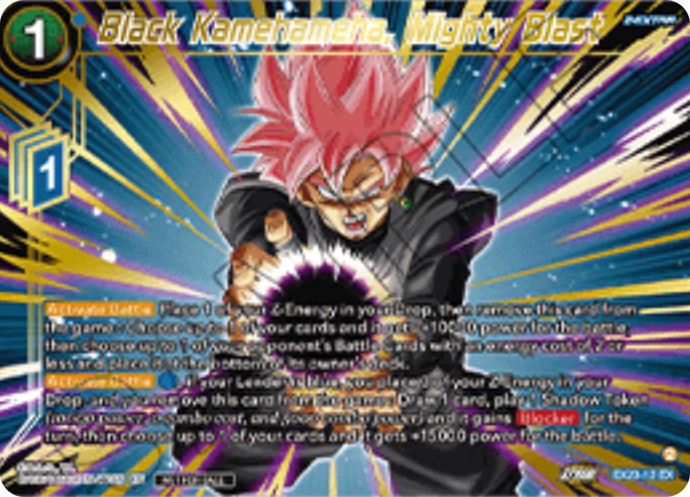 Black Kamehameha, Mighty Blast (Championship 2025 Finals Premium Pack) (EX23-12) [Tournament Promotion Cards] | Devastation Store