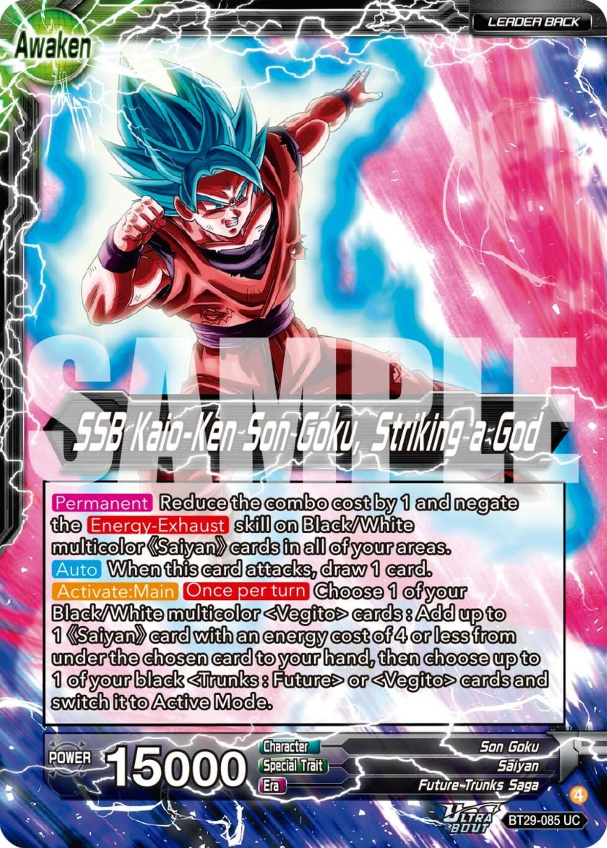 Son Goku // SSB Kaio-Ken Son Goku, Striking a God (BT29-085) [Fearsome Rivals] | Devastation Store