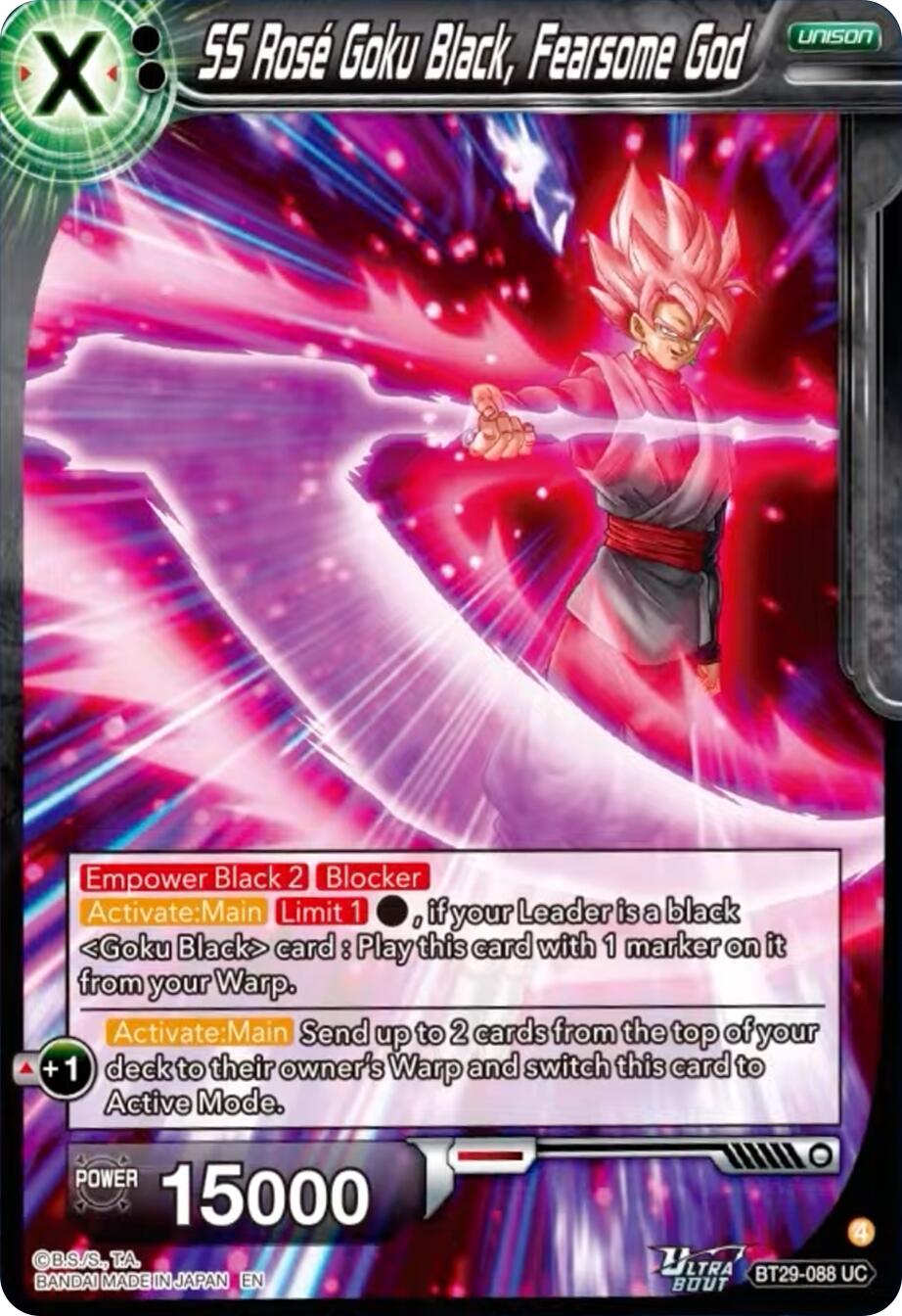 SS Rose Goku Black, Fearsome God (BT29-088) [Fearsome Rivals] | Devastation Store