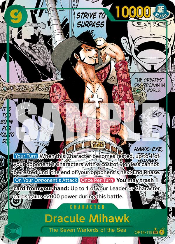 Dracule Mihawk (Manga) [The Azure Sea's Seven] | Devastation Store