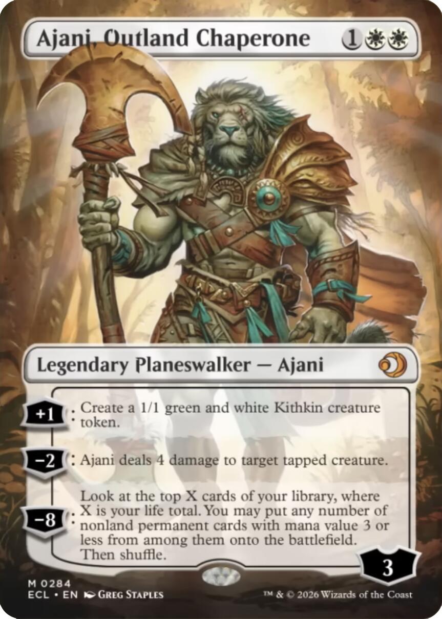 Ajani, Outland Chaperone (Borderless) [Lorwyn Eclipsed] | Devastation Store