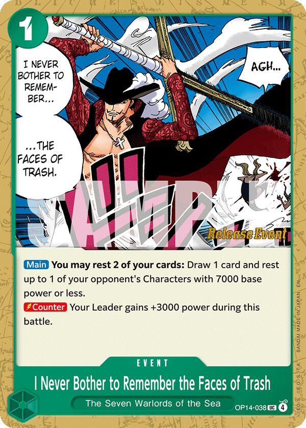 I Never Bother to Remember the Faces of Trash [The Azure Sea's Seven Release Event Cards] | Devastation Store