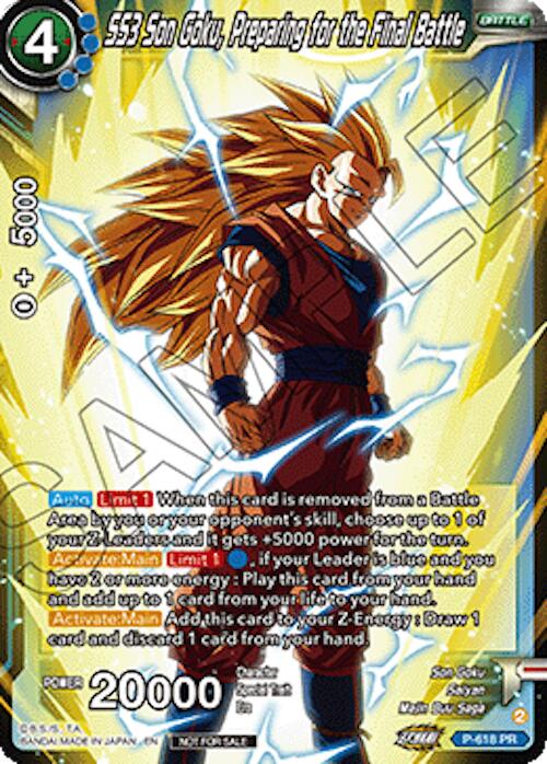 SS3 Son Goku, Preparing for the Final Battle (Ultra-Bout Series Tournament Pack Vol.1) (P-618) [Tournament Promotion Cards] | Devastation Store