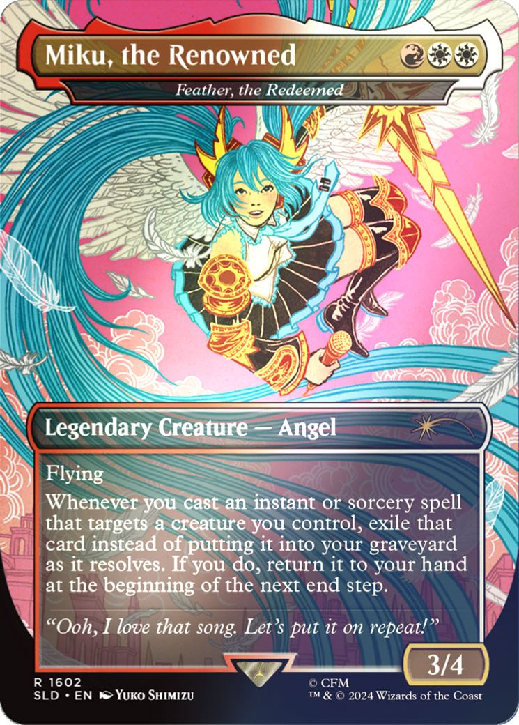 Miku, the Renowned - Feather, the Redeemed (Rainbow Foil) [Secret Lair Drop Series] | Devastation Store