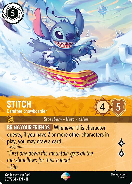 Stitch - Carefree Snowboarder (Epic) (2077/204) [Winterspell] | Devastation Store