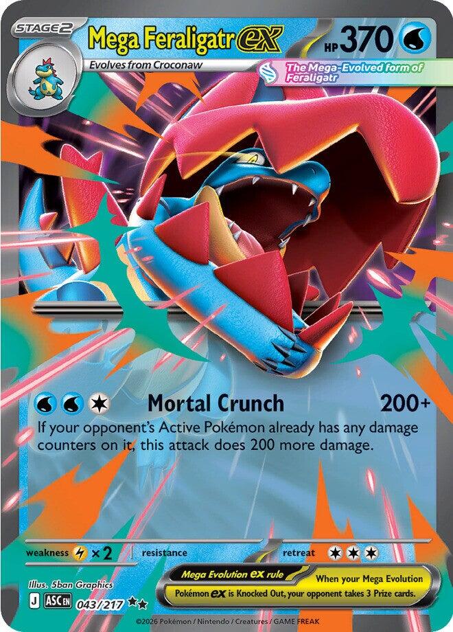 Mega Feraligatr ex (043/217) [Mega Evolution: Ascended Heroes] | Devastation Store