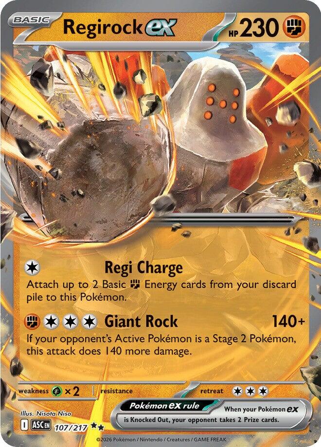 Regirock ex (107/217) [Mega Evolution: Ascended Heroes] | Devastation Store