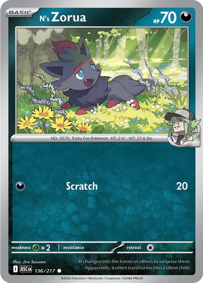 N's Zorua (136/217) [Mega Evolution: Ascended Heroes] | Devastation Store