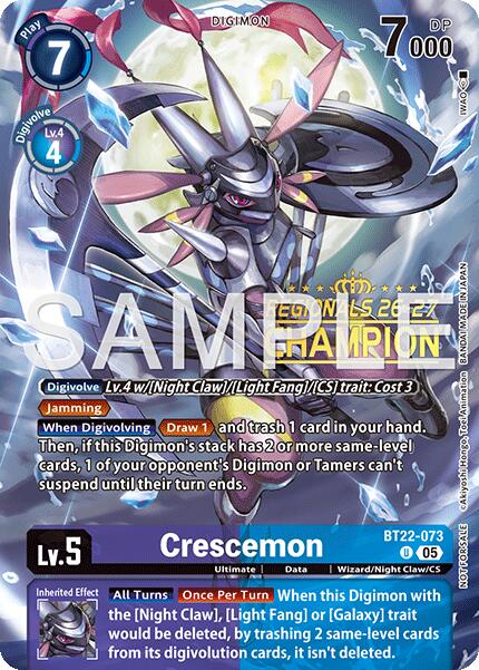 Crescemon [BT22-073] (Regionals 26-27 Season 1 Champion) [Cyber Eden] | Devastation Store