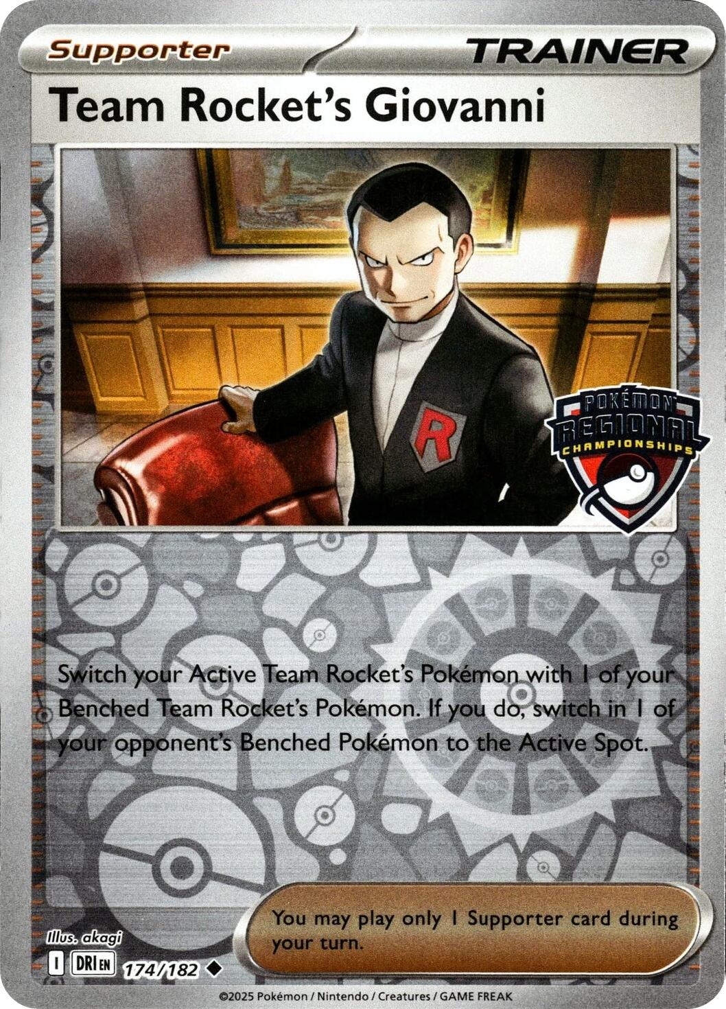Team Rocket's Giovanni (174/182) [League & Championship Cards] | Devastation Store