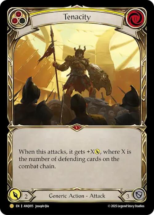 Tenacity (Yellow) (Gold) [ANQ015] (Compendium of Rathe - Antiquity Pack)  Rainbow Foil - Devastation Store | Devastation Store