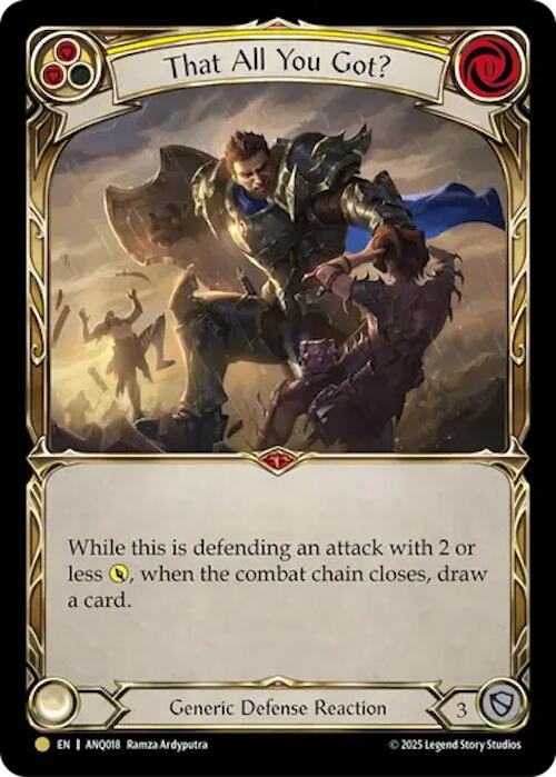 That All You Got (Yellow) (Gold) [ANQ018] (Compendium of Rathe - Antiquity Pack)  Rainbow Foil - Devastation Store | Devastation Store