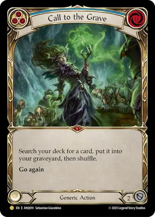 Call To The Grave (Blue) (Gold) [ANQ019] (Compendium of Rathe - Antiquity Pack) - Devastation Store | Devastation Store