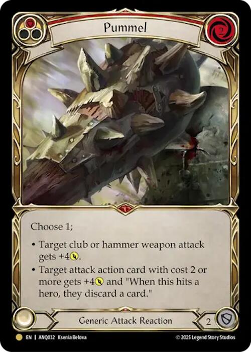 Pummel (Red) (Gold) [ANQ032] (Compendium of Rathe - Antiquity Pack) - Devastation Store | Devastation Store