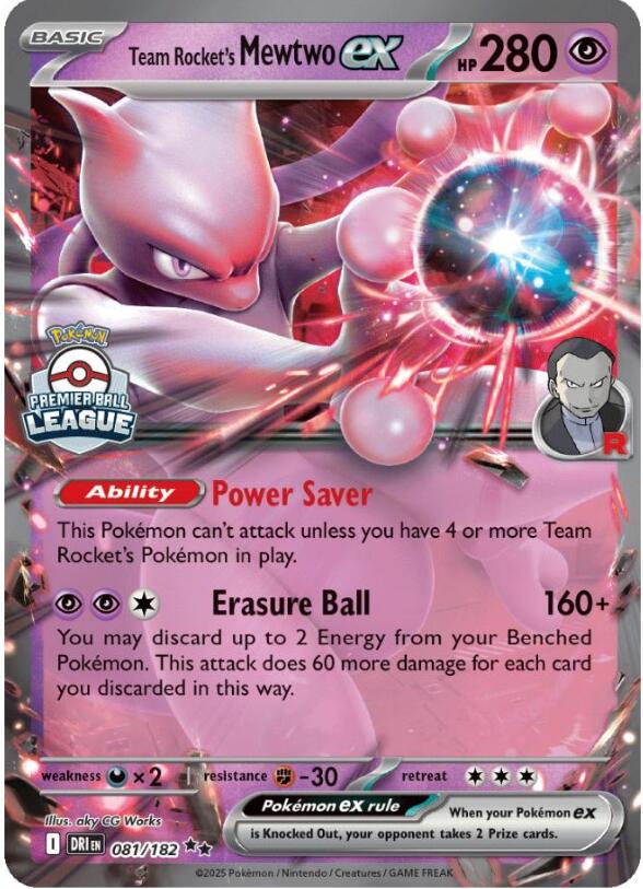 Team Rocket's Mewtwo ex (081/182) [League & Championship Cards] | Devastation Store