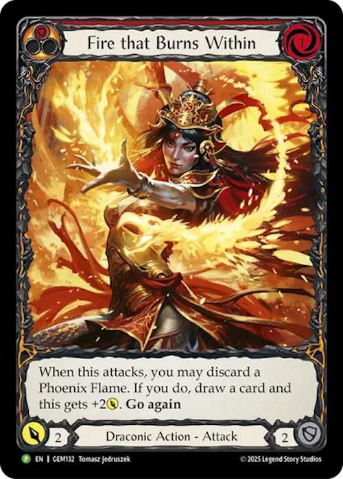 Fire that Burns Within [GEM132] (GEM Pack 4)  Rainbow Foil - Devastation Store | Devastation Store