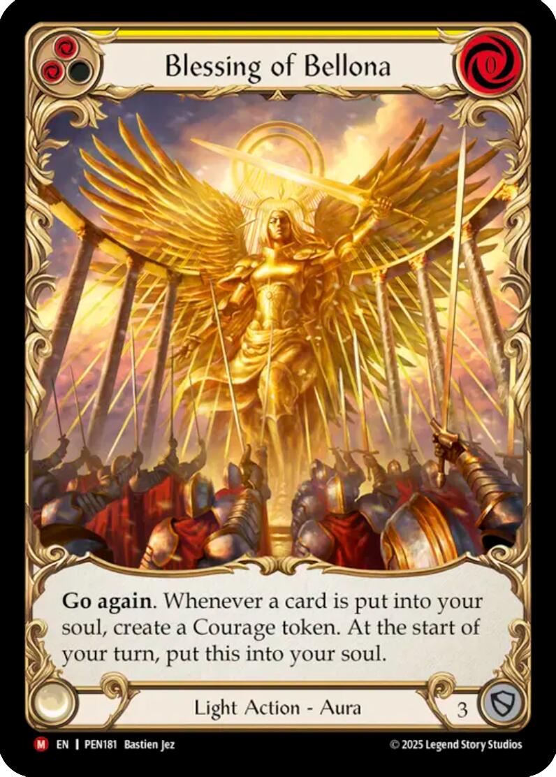 Blessing Of Bellona (Yellow) (Extended Art) [PEN181] (Compendium of Rathe)  Cold Foil | Devastation Store