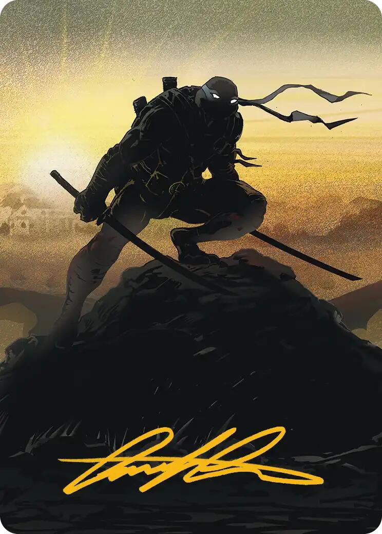 Leonardo, Sewer Samurai Art Card (20/54) (Gold-Stamped Signature) [Teenage Mutant Ninja Turtles Art Series] | Devastation Store