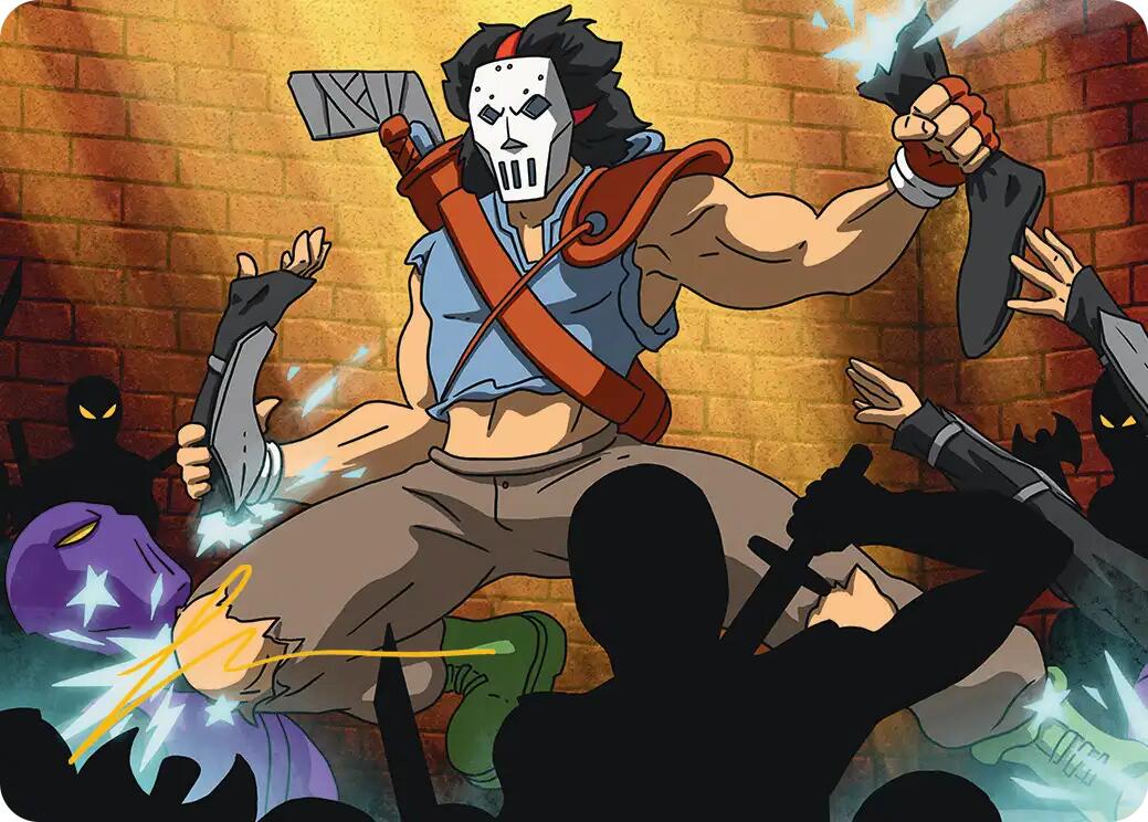 Casey Jones, Vigilante Art Card (Gold-Stamped Signature) [Teenage Mutant Ninja Turtles Art Series] | Devastation Store