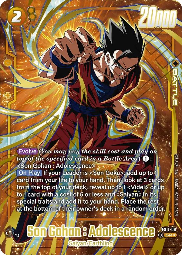 Son Gohan : Adolescence (FS11-09) (Gold) [Starter Deck EX: The Phase of Evolution] | Devastation Store