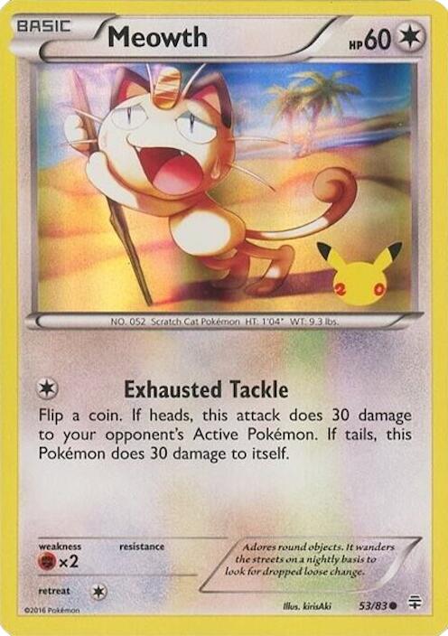 Meowth (053/083) - 53/83 (20th Anniversary) [Miscellaneous Cards] | Devastation Store